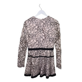 LELA ROSE NWT PEPLUM LACE LONG SLEEVE DESIGNER TOP PINK BLACK 4