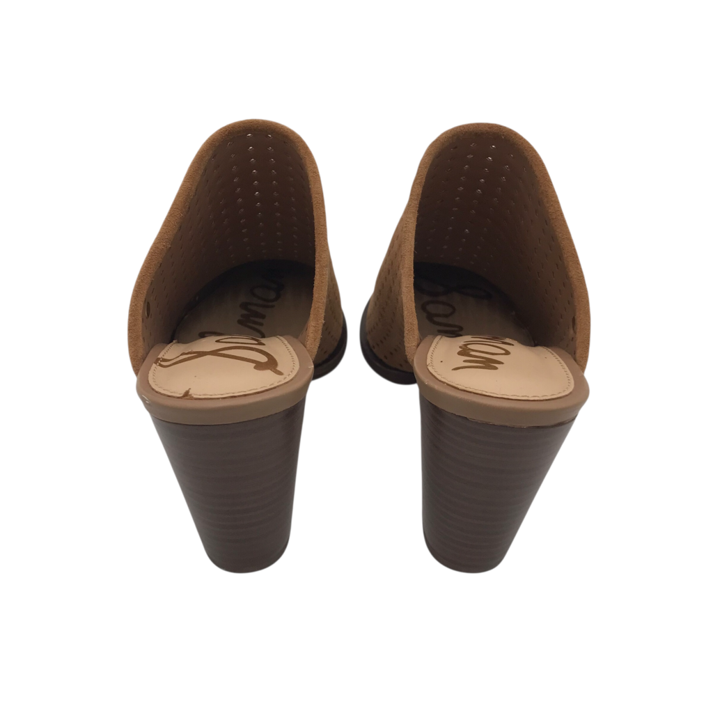 SAM EDELMAN HEEL MULE SHOES TAN 5.5