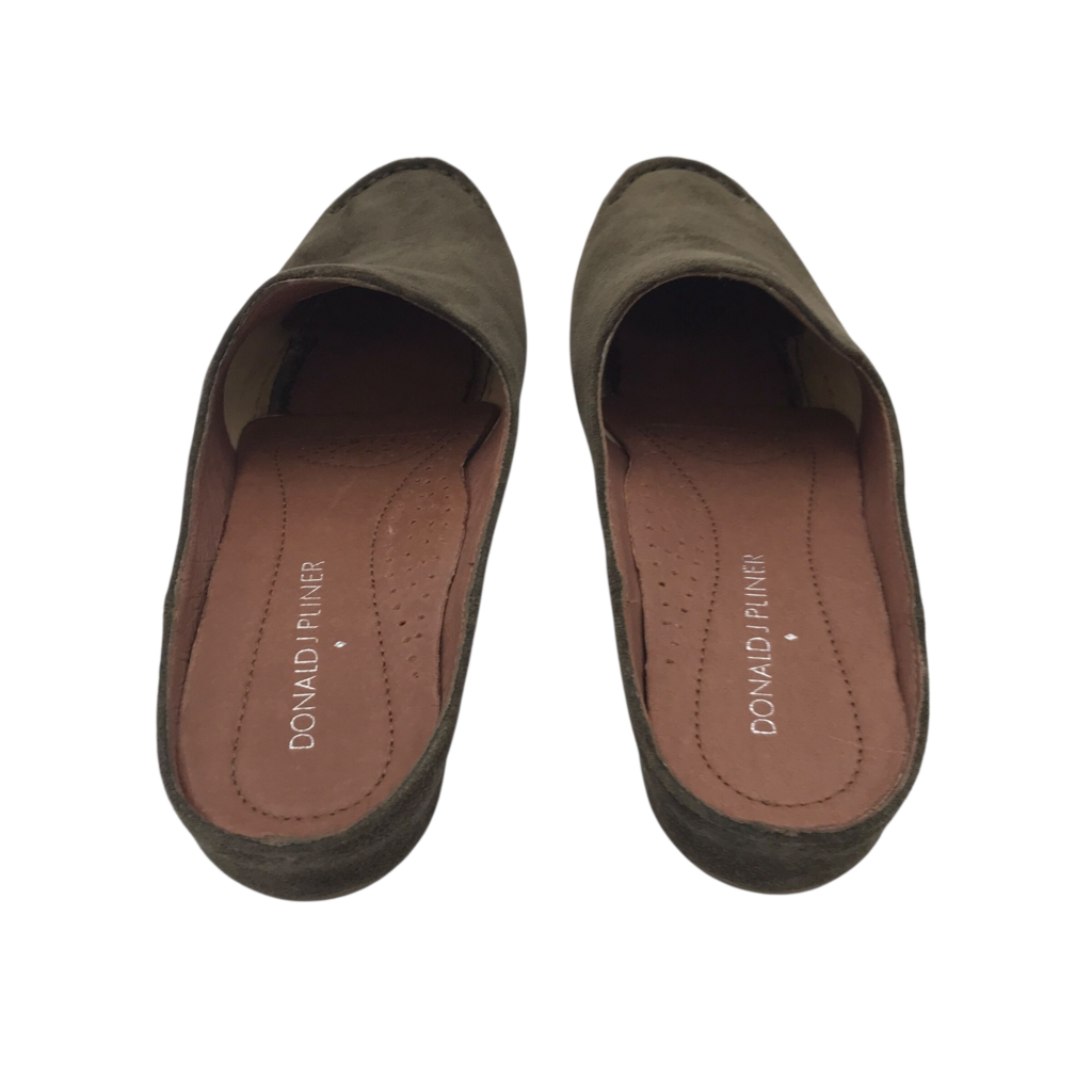 DONALD PLINER MULE SHOES GREEN 5.5
