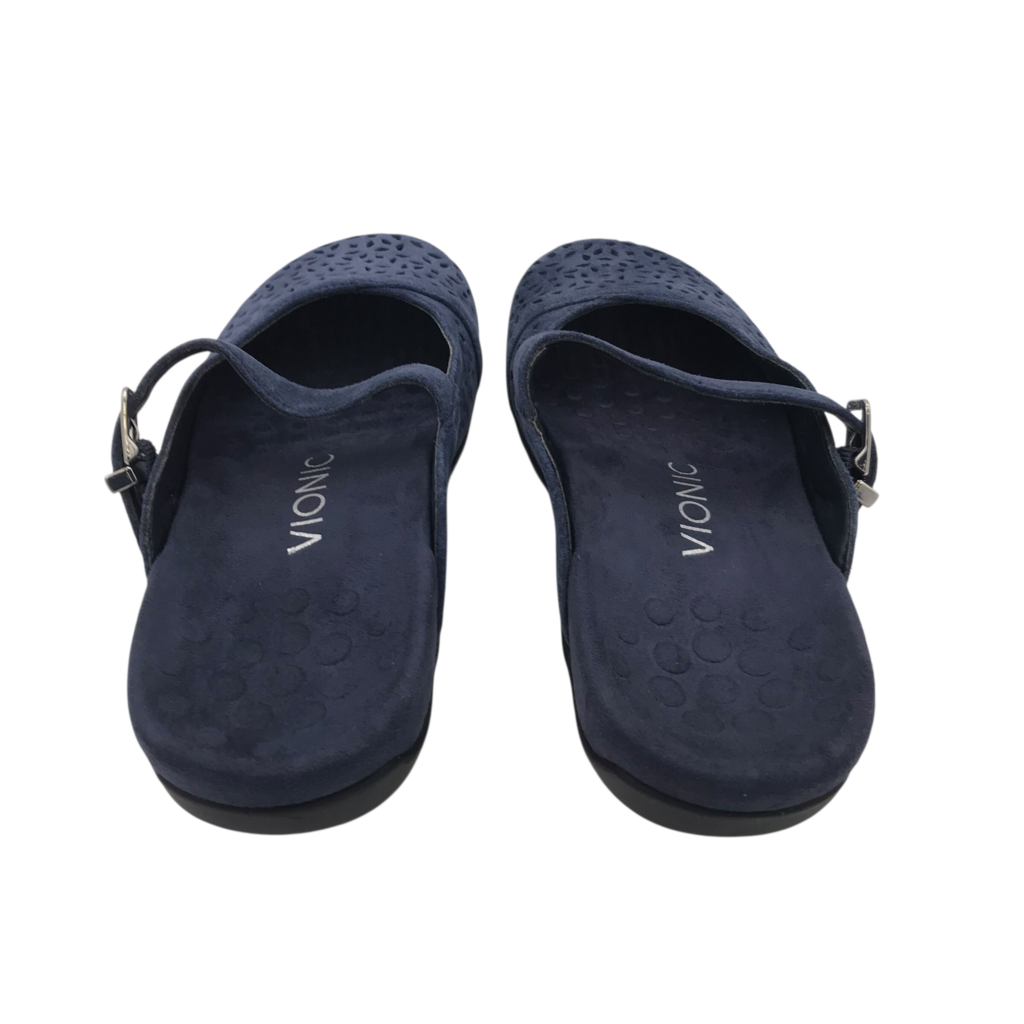 VIONIC SUEDE MULE SHOES BLUE 5.5B