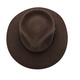 AKUBRA RET$345 "CATTLEMAN" RABBIT FUR FELT HAT BROWN 56CM