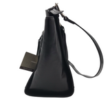 GIANI BERNINI NWT LEATHER SATCHEL HANDBAG BLACK