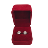 14K WHITE GOLD DIAMOND CLUSTER EARRING LUXE JEWELRY