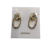 KENDRA SCOTT CONVERTIBLE GEMSTONES EARRINGS MULTI