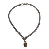 .925 PENDANT NECKLACE SILVER GOLD