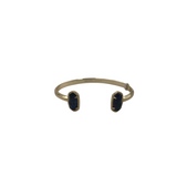 KENDRA SCOTT NWT$65 CUFF GEMSTONE BRACELET GOLDTONE NAVY