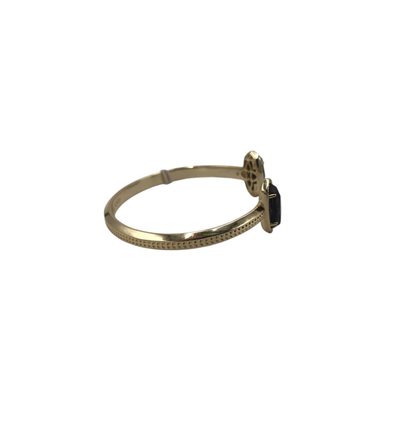 KENDRA SCOTT NWT$65 CUFF GEMSTONE BRACELET GOLDTONE NAVY