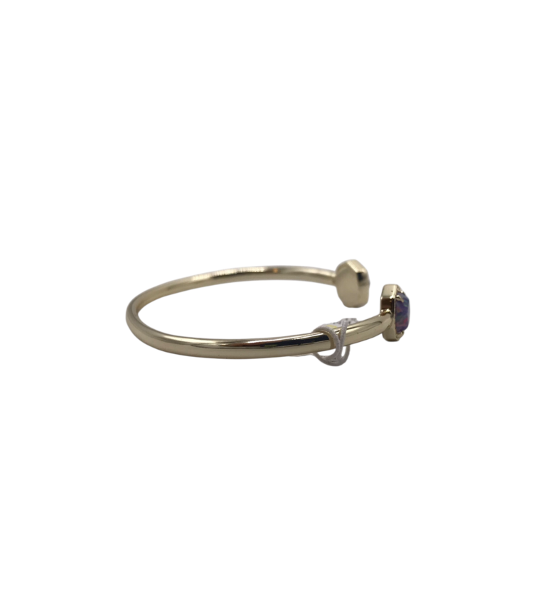 KENDRA SCOTT NWT$55 CUFF GEMSTONE BRACELET GOLDTONE PURPLE