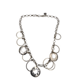 SILPADA .925 HAMMERED CIRCLE LINKS NECKLACE SILVER