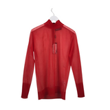 DOLCE & GABBANA NWT SHEER TURTLE NECK LONG SLEEVE LUXE TOP RED 40