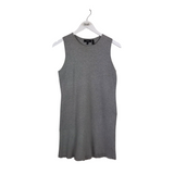 THEORY MINI KNIT SLEEVELESS DESIGNER DRESS GREY SMALL
