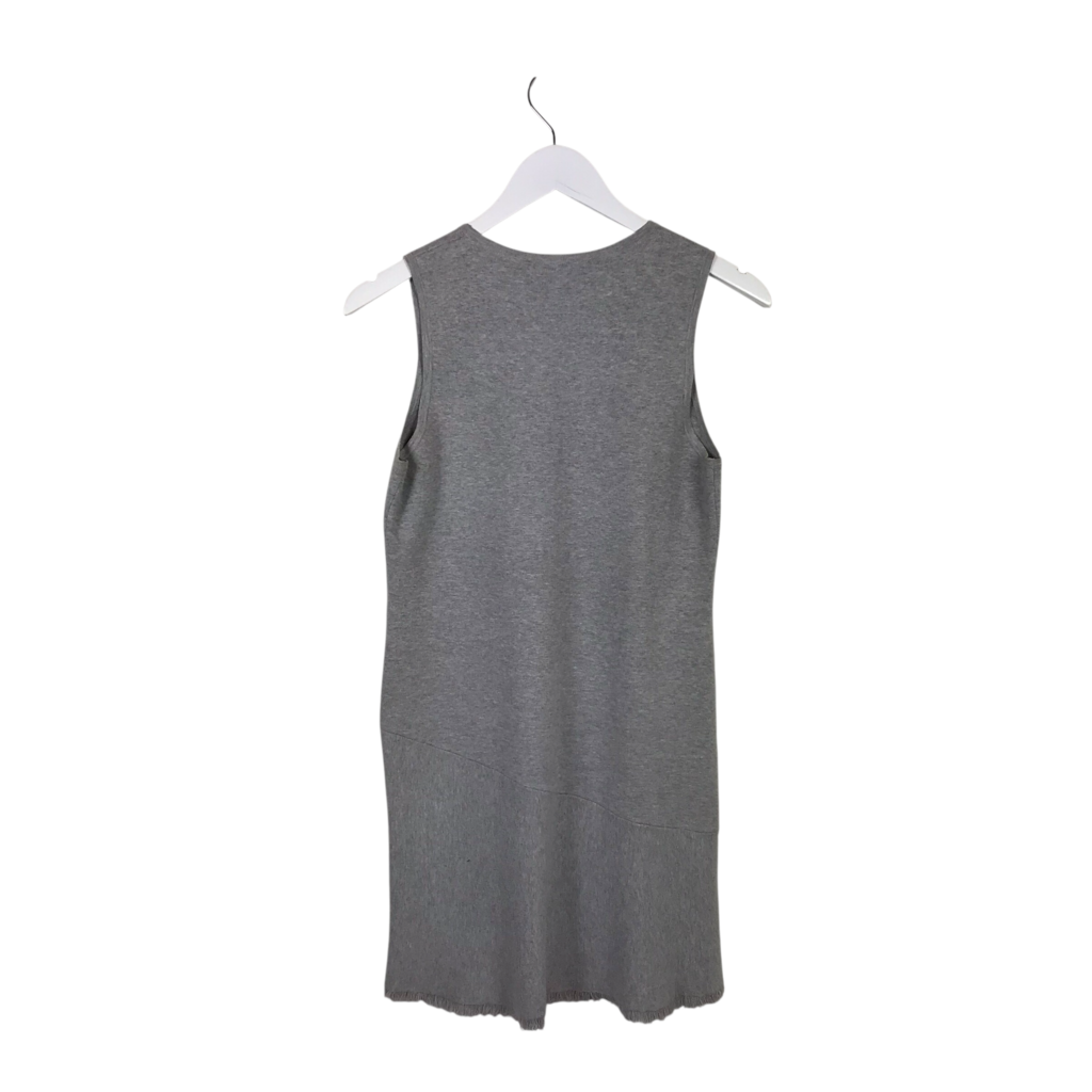 THEORY MINI KNIT SLEEVELESS DESIGNER DRESS GREY SMALL