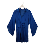 RAMY BROOK MINI LONG SLEEVE DESIGNER DRESS BLUE SP
