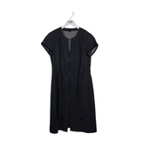 WORTH NEW YORK ZIP FRONT CAP SLEEVE DESIGNER DRESS BLACK 6