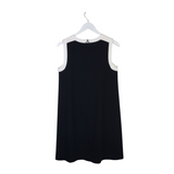 AKRIS PUNTO KNIT CUTOUT SLEEVELESS DESIGNER DRESS BLACK WHITE 6