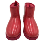 UGG RET$150 CLEAR MINI BOOTS CORAL 8