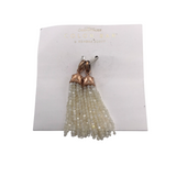 KENDRA SCOTT NWT $45 2 TASSEL CHARMS JEWELRY GOLD WHITE