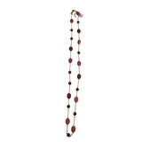 TALBOTS NWT$79 CHAIN LINK GEMSTONES NECKLACE PINK MAROON