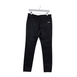 GIVENCHY ZIP TRIM COATED STRAIGHT LEG LUXE JEANS BLACK 40