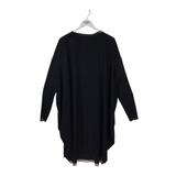 MARIE SAINT PIERRE NWT MESH LONG SLEEVE DESIGNER DRESS BLACK ALL