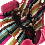COACH SUEDE HOBO VINTAGE LUXE HANDBAG MAGENTA 13x12x4