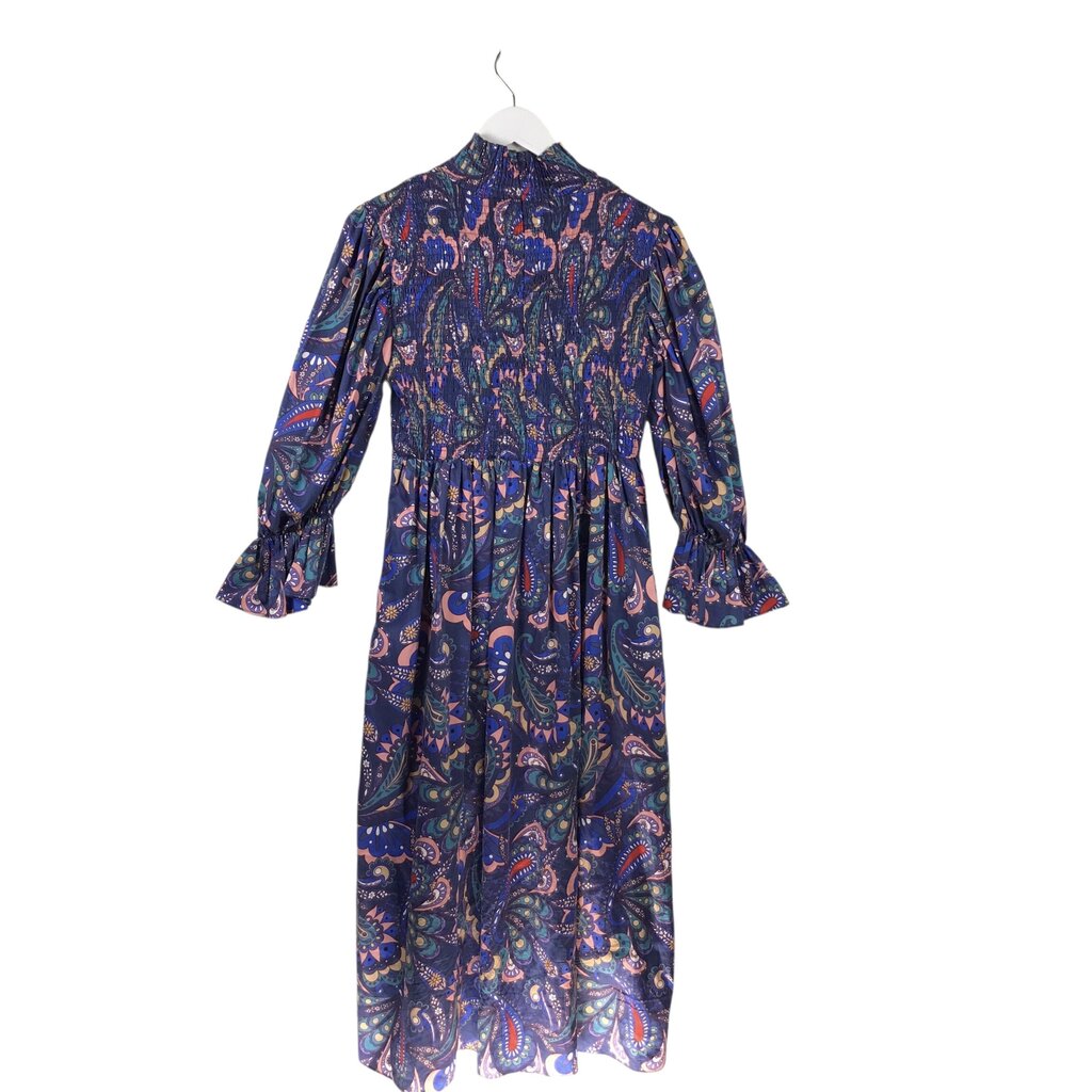 BORGO DE NOR FLORAL MAXI DESIGNER DRESS BLUE GREEN 10
