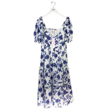 RACHEL PARCELL MAXI FLORAL DESIGNER DRESS BLUE WHITE XL