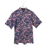 RET$128 PRINT SHORT SLEEVE MEN SHIRT PINK NAVY XLARGE