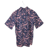 RET$128 PRINT SHORT SLEEVE MEN SHIRT PINK NAVY XLARGE