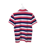 LACOSTE RET$115 STRIPE POLO MEN SHIRT PINK BLUE LARGE