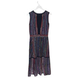 IVKO NWT SLEEVELESS DESIGNER DRESS BLACK BLUE LARGE