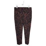 CHICO'S PRINT CROP PANT BROWN BLACK 1P
