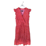 RACHEL ZOE FLORAL RUFFLE SLEEVE DRESS ORANGE PINK 8