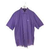GEORGE STRAIT PRINT SHORT SLEEVE MEN SHIRT PURPLE WHITE XLARGE
