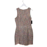 ALEXIA ADMOR NWT TWEED SLEEVELESS DESIGNER DRESS MULTI GOLD 8