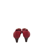 LEATHER PEEP TOE WEDGE DESIGNER SHOES RED BROWN 10M