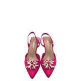 RHINESTONE SLINGBACK PUMP SHOES HOT PINK 9