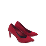 BAR III CRYSTAL SUEDE PUMP SHOES RED 8.5