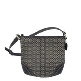 COACH MONOGRAM CROSSBODY HANDBAG BLACK GRAY 8.5x7x2