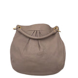 MARC JACOBS RET$400+ LEATHER HOBO HANDBAG GRAY GOLD 11.5”x12”x2”
