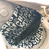 MARC JACOBS RET$400+ LEATHER HOBO HANDBAG GRAY GOLD 11.5”x12”x2”