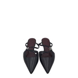 VINCE RET$330 POINT-TOE FLAT SHOES BLACK PURPLE 6