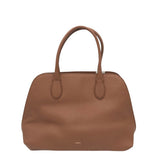VINCE RET$498 LEATHER SATCHEL HANDBAG BROWN 14.5x9”x4