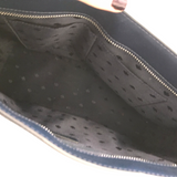 KATE SPADE LEATHER TOTE W/ CHARM HANDBAG NAVY 15”x11”x5