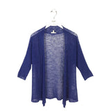 EILEEN FISHER LONG SLEEVE DESIGNER CARDIGAN BLUE MEDIUM