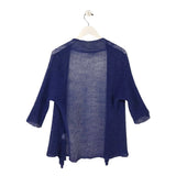 EILEEN FISHER LONG SLEEVE DESIGNER CARDIGAN BLUE MEDIUM