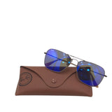 RAY-BAN AVIATOR W/CASE SUNGLASSES/READERS BROWN PURPLE