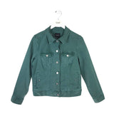 LIVERPOOL DENIM LONG SLEEVE BLAZER TEAL MEDIUM