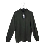 JOS A BANK NWT$69 WOOL 1/4 ZIP MEN SWEATER OLIVE XLT