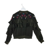 LULUMARI EMBROIDERED ZIP JACKET GREEN NAVY LARGE